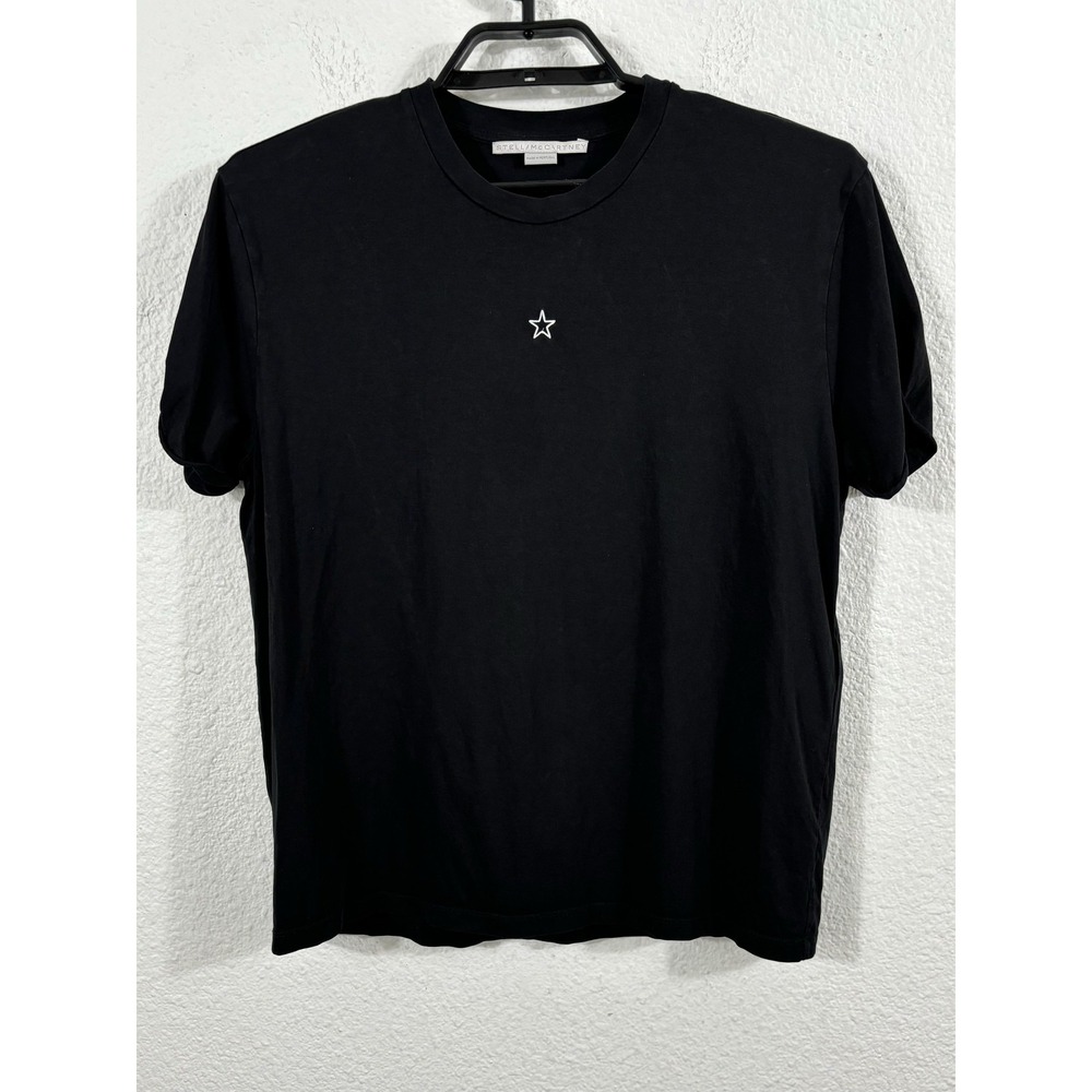 Stella McCartney Shirt Womens 40 Black Star Embroidered Cotton Made in Portugal